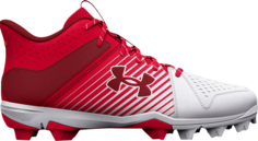 Бутсы Under Armour Leadoff Mid RM Red White, красный