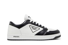 Кроссовки Prada New Avenue Leather Low White Black, белый