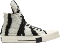 Кроссовки Converse x Rick Owens DRKSHDW TURBODRK Chuck 70 High Zebra, белый