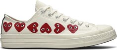 Кроссовки Converse Comme des Garçons Play x Chuck 70 Low Top Multi Heart, белый