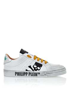 Кожаные кроссовки Retrokickz TM Philipp Plein, белый