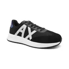 Кроссовки с добавлением кожи Armani Exchange, черный