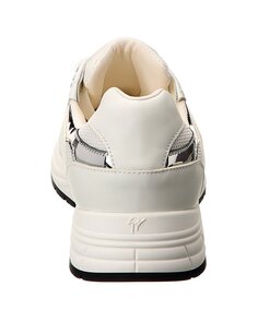 Кроссовки Giuseppe Zanotti GZ Runner из кожи и сетки, белый
