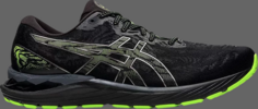 Кроссовки gel cumulus 23 black green Asics, черный