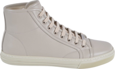 Кроссовки Gucci Leather High Mystic White, белый