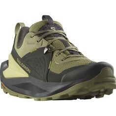 Походные кроссовки Elixir Gore-Tex мужские Salomon, цвет Black/Dried Herb/Southern Moss