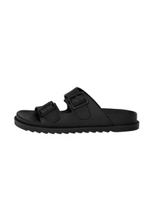 Пляжные тапочки и сандалии With Buckles PULL&BEAR, черные