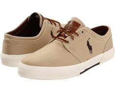 Кроссовки Polo Ralph Lauren Faxon Low-Top Canvas Sneaker, цвет Khaki Canvas