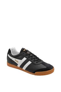 Кожаные кроссовки на шнуровке Harrier Leather Gola, черный