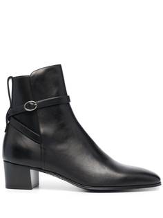 Saint Laurent ботинки с миндалевидным носком, черный