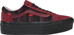 Кроссовки Vans Old Skool Stackform Velvet Plaid, красный