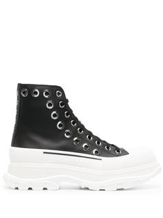 Alexander McQueen кроссовки Joey с люверсами, черный