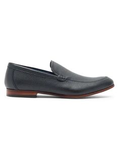 Кожаные венецианские лоферы Paisley And Gray, темно-синий