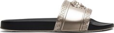 Кроссовки Versace Slide Medusa Head, черный