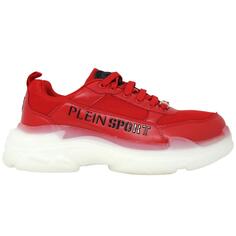 Красные кроссовки с логотипом бренда Plein Sport, красный