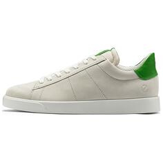 Кроссовки ecco Skateboarding Shoes Men Low-top Gravel Gray/grass Green, зеленый