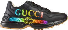 Кроссовки Gucci Rhyton Iridescent Logo, черный
