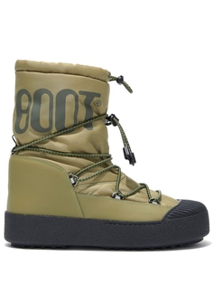 Moon Boot дутые сапоги с логотипом, зеленый
