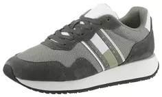 Кроссовки на танкетке Tommy Jeans "TJM MODERN RUNNER", повседневная обувь, полуботинки, шнуровка с мягким краем голенища, зеленый