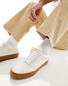 Vans – Old Skool – Белоснежные спортивные туфли на резиновой подошве