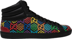 Кроссовки Gucci Ace GG Supreme High Psychedelic - Black, черный