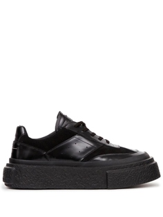 MM6 Maison Margiela лакированные кроссовки со вставками, черный