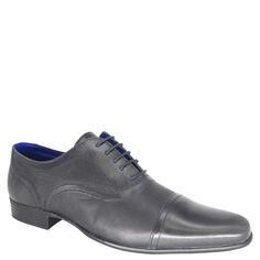 Кожаные оксфорды на шнуровке Thomas Crick, темно-синий