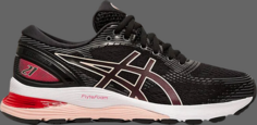 Кроссовки wmns gel nimbus 21 black laser pink Asics, черный