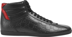 Кроссовки Gucci Signature High Black Red, черный
