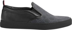 Кроссовки Gucci GG Supreme Slip-On Black, черный