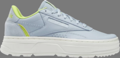 Кроссовки wmns club c double geo gable grey acid yellow Reebok, серый