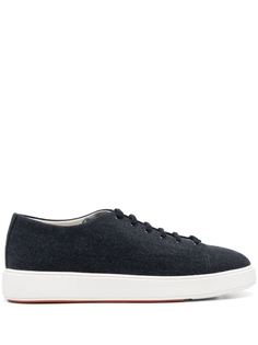 Кроссовки Santoni With Logo Patch, темно-синий