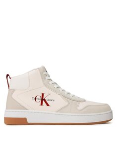 Кроссовки Basket Cupsole Irreg Lines Calvin Klein, экрю