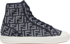 Кроссовки Fendi FF Motif Domino High Blue Denim, синий