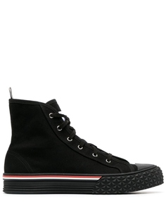 Thom Browne высокие кеды с полосками RWB, черный