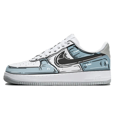 Кроссовки Nike Air Force 1 Skateboard Shoes Men Low-Top White Blue, белый