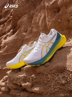 Кроссовки мужские Asics Gel-Kayano 30 со стабильной поддержкой, белый / желтый