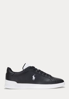 Кроссовки на шнуровке HERITAGE COURT II LEATHER SNEAKER Ralph Lauren, черный