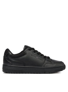 Кроссовки Th Basket Core Leather Ess Tommy Hilfiger, черный