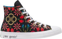 Кроссовки Converse Chuck Taylor All Star High Mi Gente Capsule - Floral Otomi Print, черный
