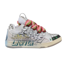 Кроссовки Lanvin Curb Sneakers Graffiti, белый