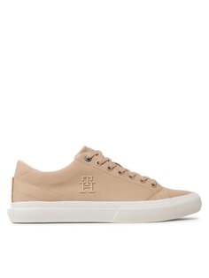 Тканевые кроссовки Th Hi Vulc Street Low Veg Dyes Tommy Hilfiger, коричневый