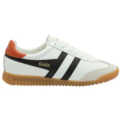 Кроссовки Gola Torpedo Leather, цвет White/Black/Moody Orange