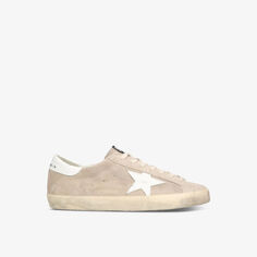 Мужские кожаные низкие кроссовки super-star Golden Goose, белый