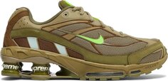 Кроссовки Nike Supreme x Shox Ride 2 Neutral Olive, зеленый