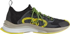 Кроссовки Gucci Run Sneaker Black Yellow, черный