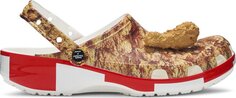 Кроссовки KFC x Classic Clog Fried Chicken Print, коричневый Crocs