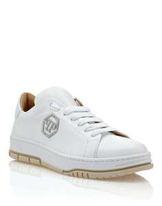 Кожаные низкие кеды Hexagon Philipp Plein, белый