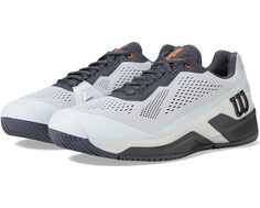 Кроссовки Wilson Rush Pro 4.0 Shift, цвет Ballad Blue/Ebony/Orange Tiger