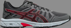 Кроссовки gel venture 7 4e wide black classic red Asics, черный
